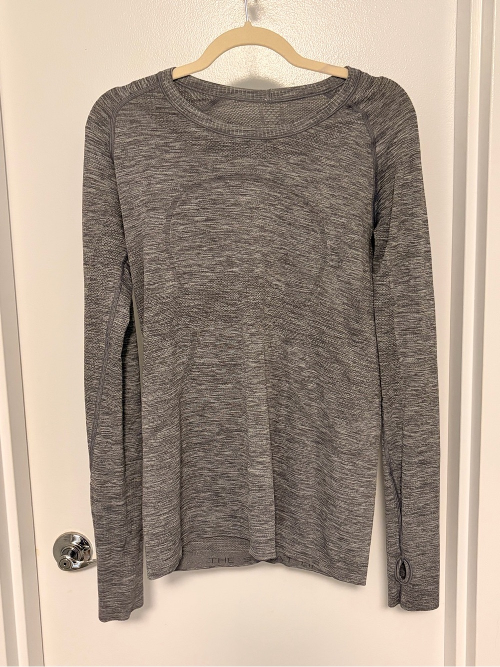 lululemon athletica Gray Marled Long-Sleeve Crew Top